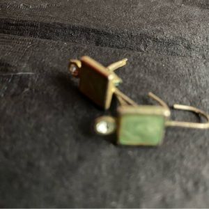 Torquoise pierced earrings. Flip closure